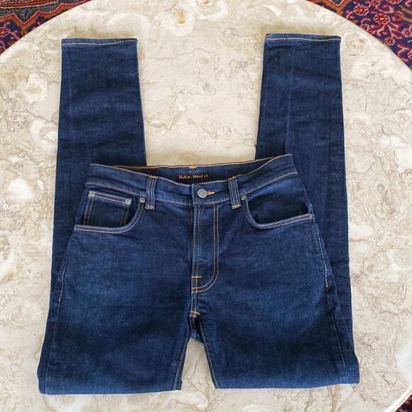 Nudie Jeans Thin Finn Dry Indigo Dips - Picture 3 of 12